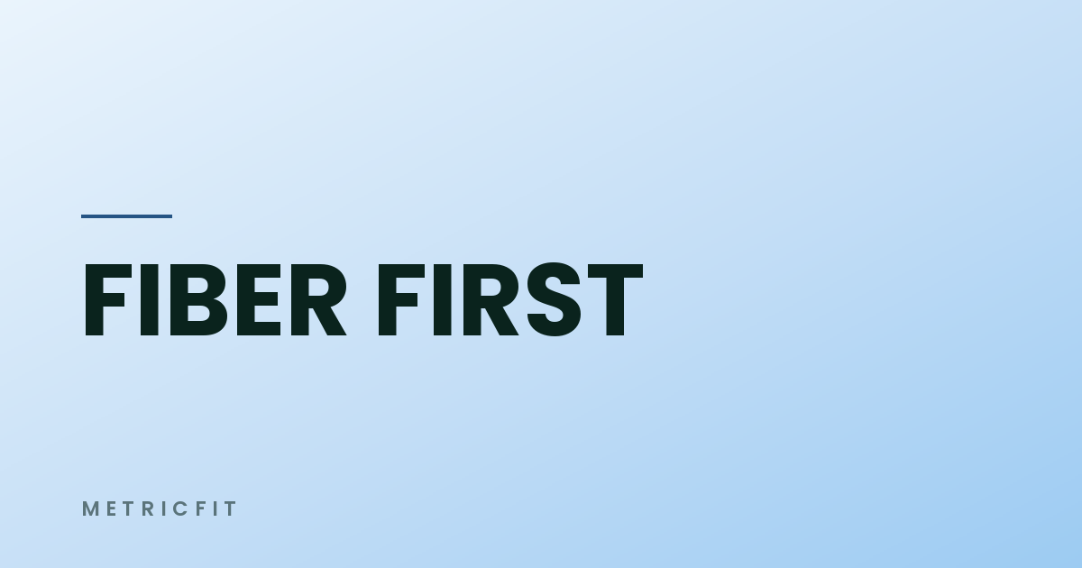 Fiber First: Why Absorption Is the First Gate of Nutrition